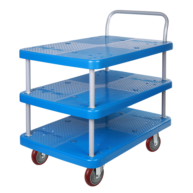 Triple-Layer Plastic Hand Trolley 